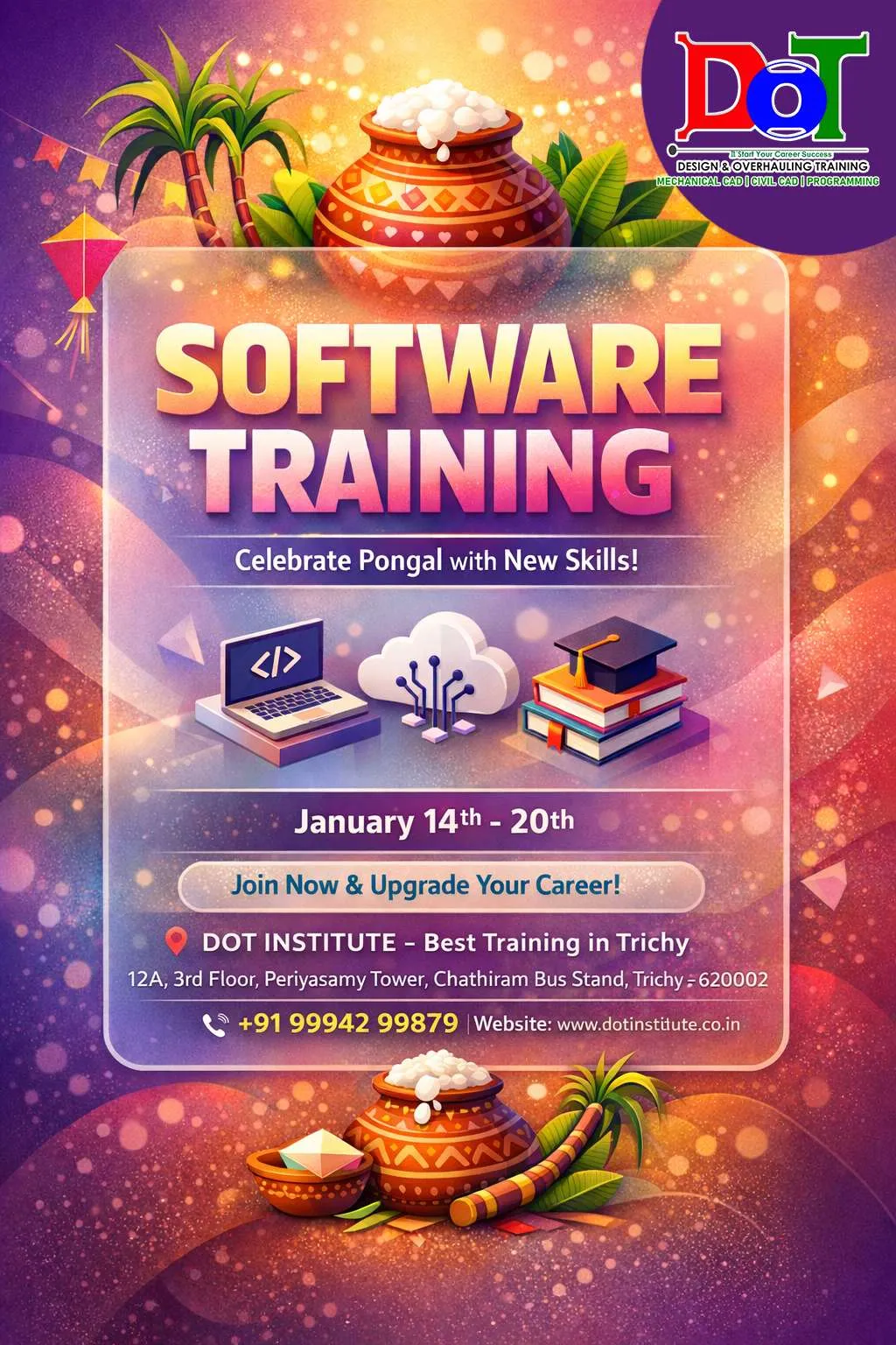 Pongal Special Software Training in Trichy – Upgrade Your Career with DOT Institute